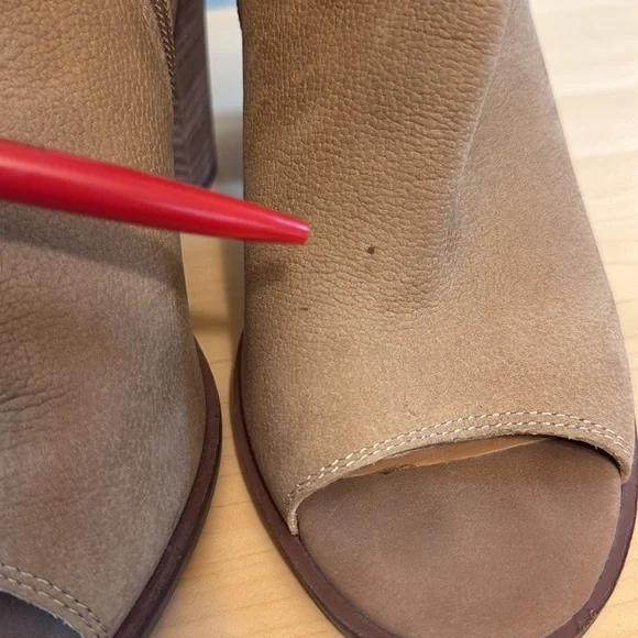 Lucky Brand Womens Sesame Augusta Brown Lamija Ankle Booties Boots 9.5 - Picture 6 of 10